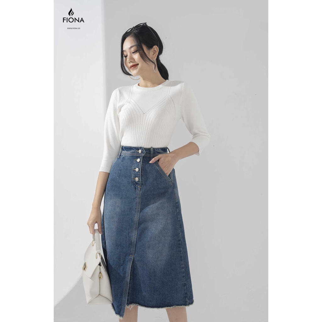 Áo Len Nữ Tay Lỡ FIONA, Áo Nữ Cổ Tròn Thu Đông Mã F850729