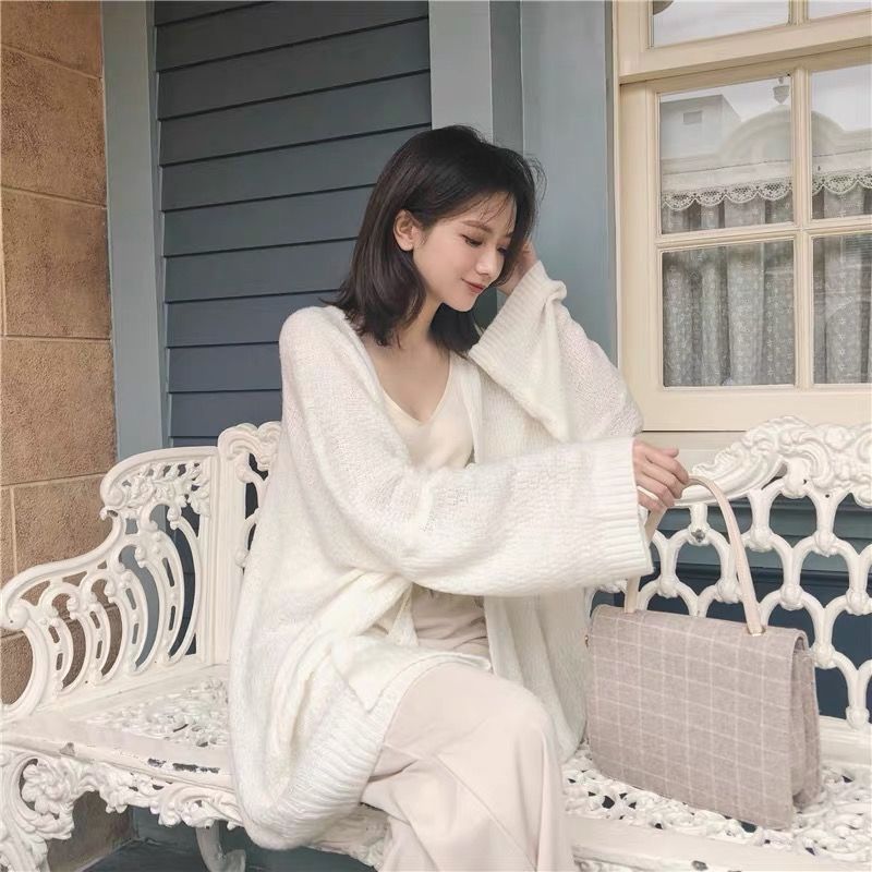 Áo Khoác Len Cardigan Mỏng Dáng Dài Thời Trang Mới 2021