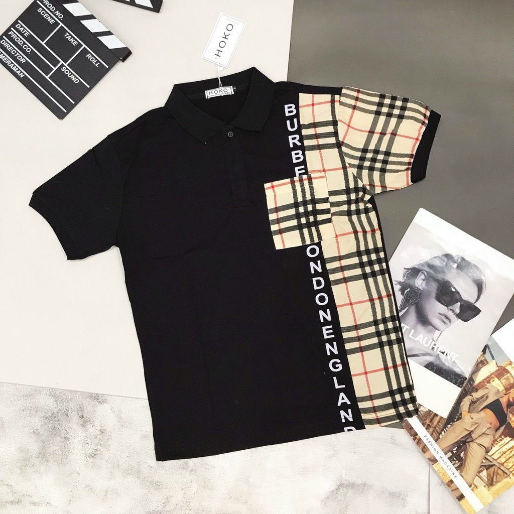 Áo thun polo nam BUBER sọc phối túi sang trọng chất cotton cao cấp siêu đẹp WEDO FASHION