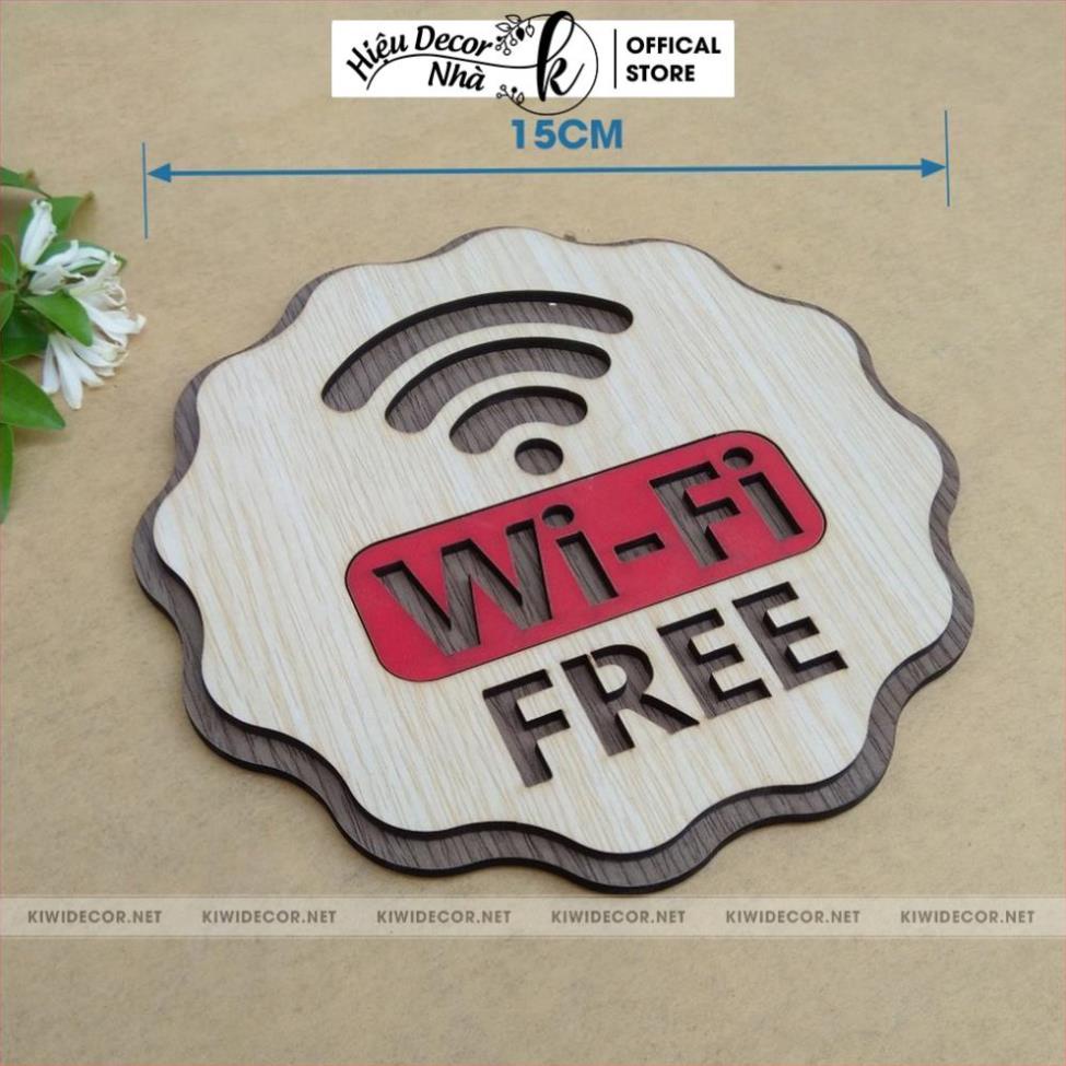 Bảng Wifi Decor Vintage Bằng Gỗ, Bảng Pass Wifi, Ghi Mật Khẩu Wifi, Thông tin wifi - Hiệu Nhà K