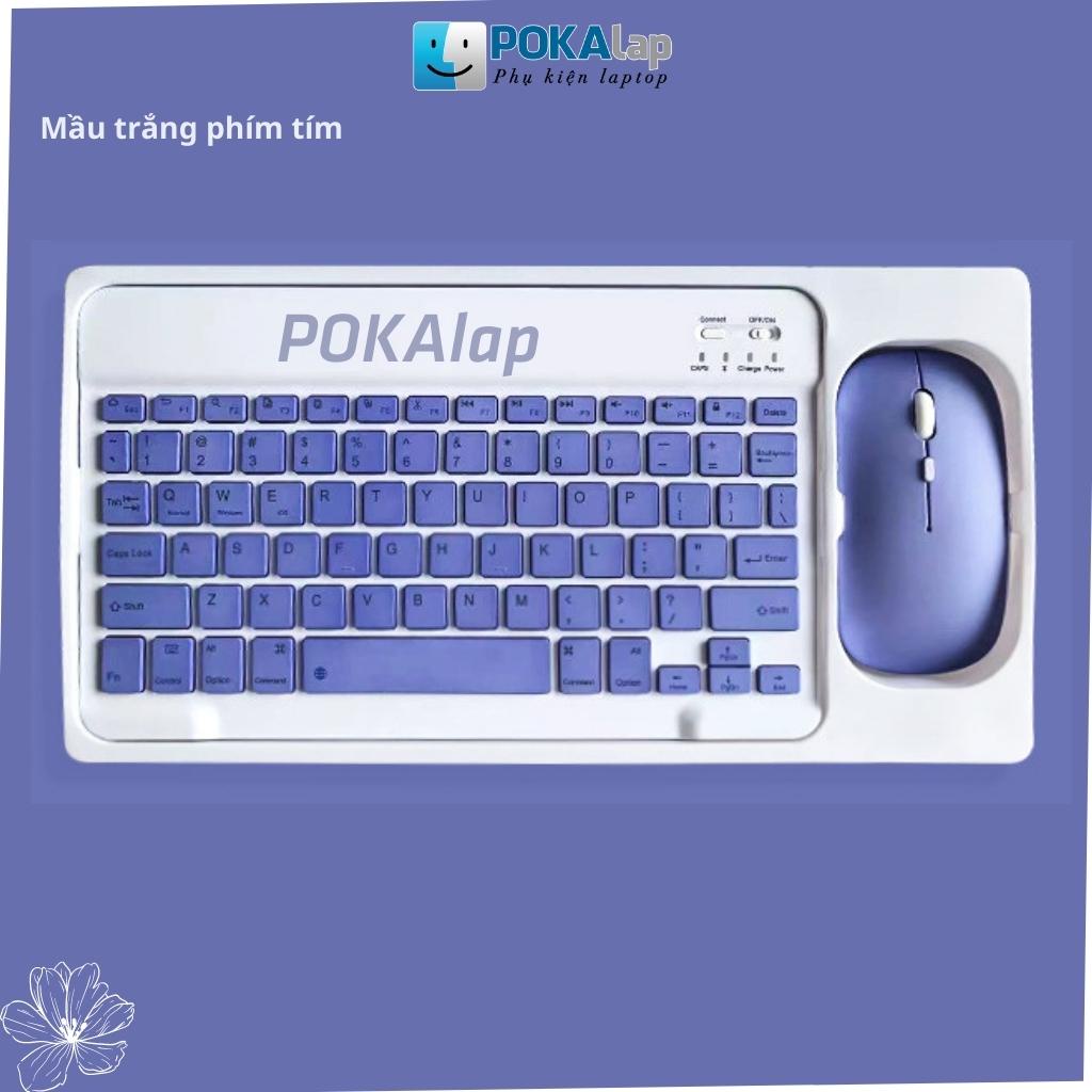 Bộ bàn phím và chuột máy tính bluetooth không dây POKA43 10 inch gọn nhẹ, tiện lợi – POKALAP