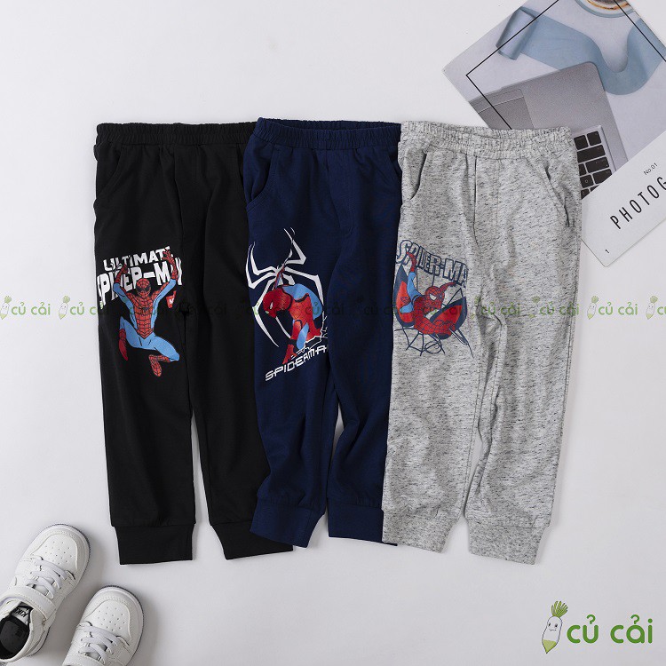 Quần bé trai, Quần dài cotton Dokma họa tiết Spiderman QTD03