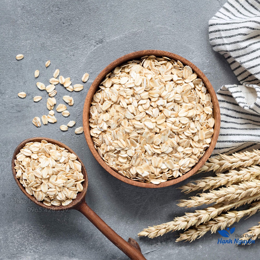 Yến mạch cán dẹt 1kg (Dùng cho bé ăn dặm, granola ăn kiêng, ngũ cốc ăn sáng) - Thảo Dược Hạnh Nguyên