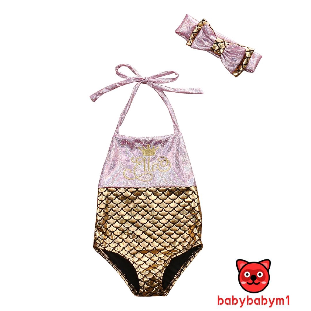 Bộ đồ bơi bikini hình nàng tiên cá cho bé gái