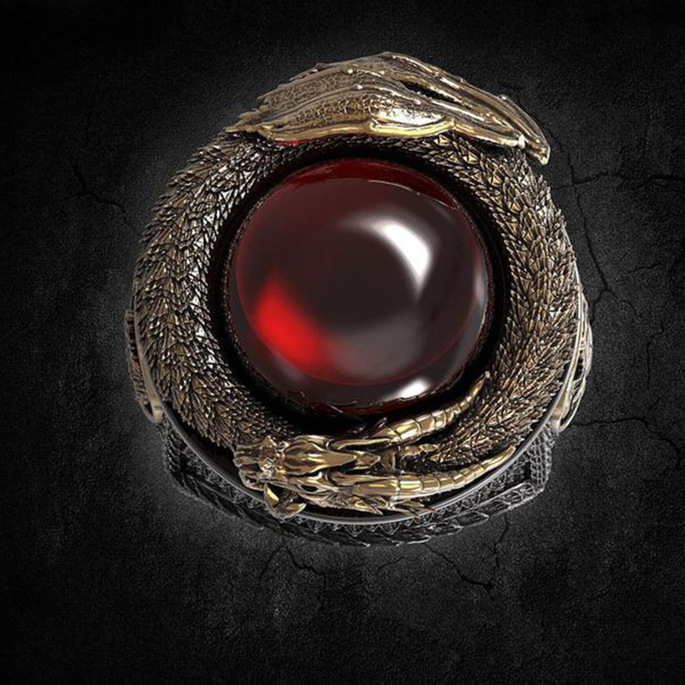 Nhẫn Nam Hình Rồng 3d Cá Tính Thời Trang