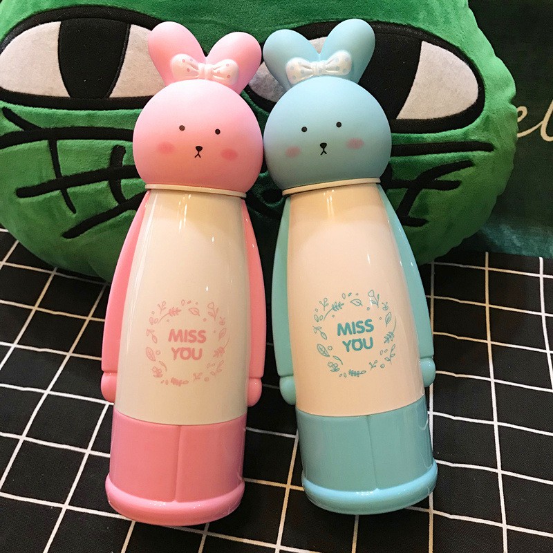 HCM - Bình nước Couple Thỏ Miss U ngọt ngào 300ml