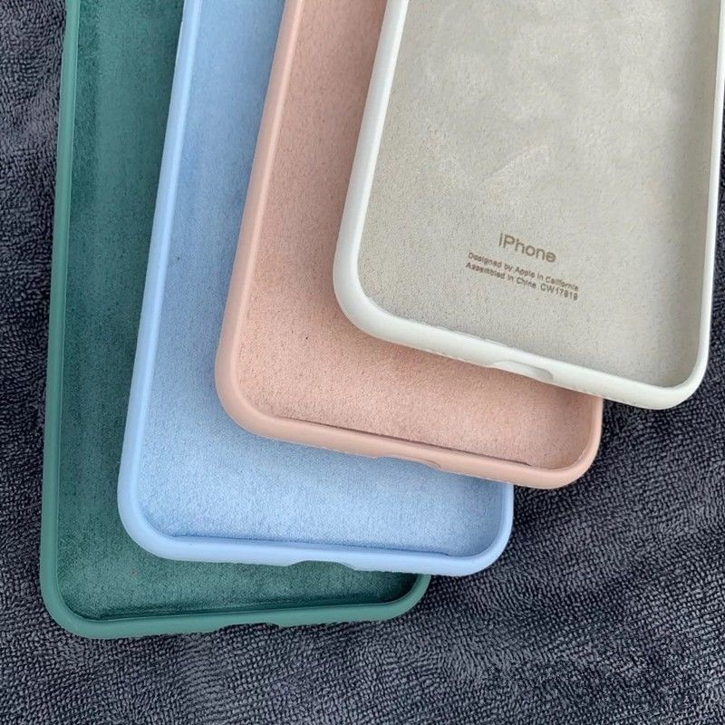 Ốp Điện Thoại Silicon Mềm Hình Vuông Bảo Vệ Ống Kính Máy Ảnh Cho Iphone 11 12 7Plus 11 Xs Max 7Plus 8 Xs