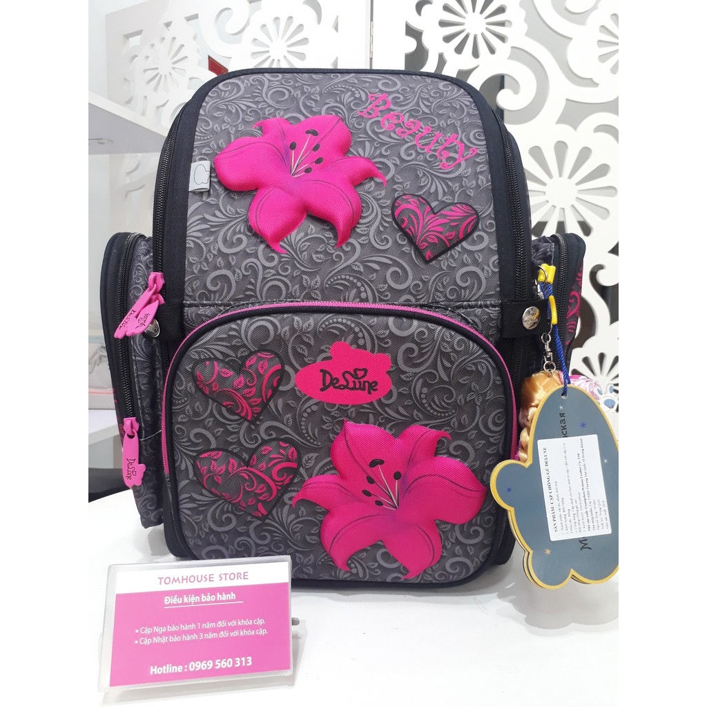 Balo chống gù cho bé tiểu học, balo thương hiệu Delune, balo chống gù siêu nhẹ