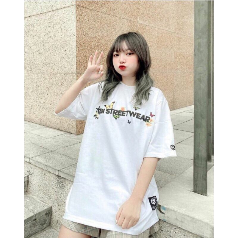 Áo thun tay lỡ Unisex, Áo phông form thụng phong cách Ulzzang in hình bướm STREETWEAR