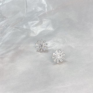 Khuyên tai bạc Grace - Hoa đá Glint n2