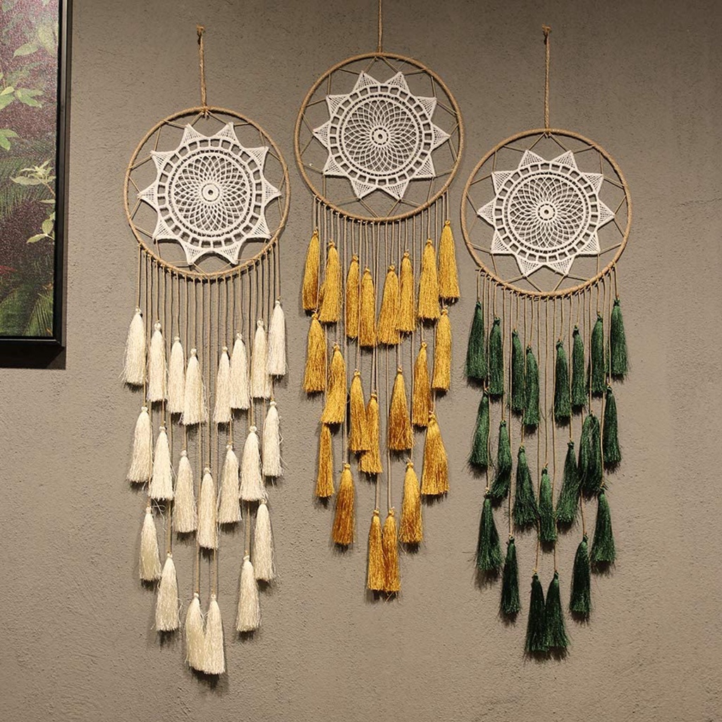 YIYU Dream Catcher trang trí lông vũ nhiều màu sắc tùy chọn phong cách bohemian dành cho trang trí nhà cửa