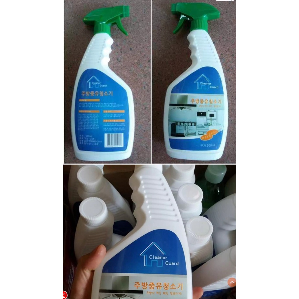 Chai xịt tẩy rửa, Bình xịt tẩy rữa nhà bếp đa năng Hàn Quốc 500ml