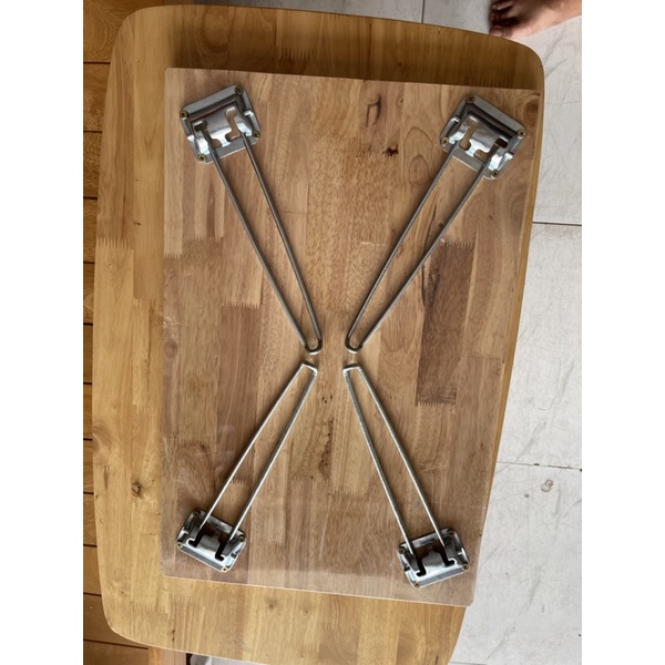 Bàn Xếp Mặt Gỗ & Ván Chân Sắt Xếp Gọn