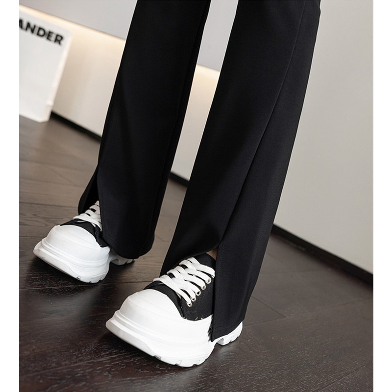 Quần dài ống loe xẻ tà thời trang mùa thu