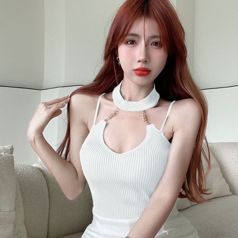 Áo Dây Kim Loại Không Tay Phong Cách Hàn Quốc