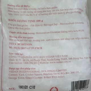 Bột ngọt saji hạt to 500g