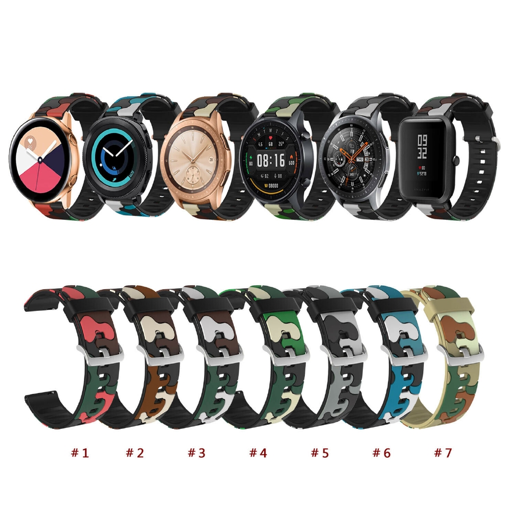 Dây Đeo Silicone 20mm 22mm Cho Đồng Hồ Samsung Galaxy Watch 42mm 46mm Active2 40 / 44mm Gear S3