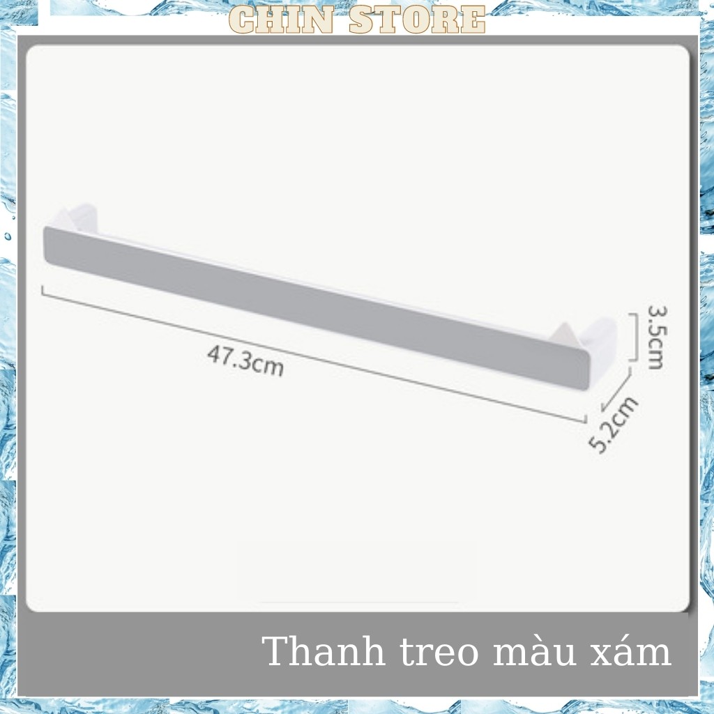 Thanh treo khăn mặt, treo khăn tắm đa năng gắn tường siêu chịu lực 47.3cm