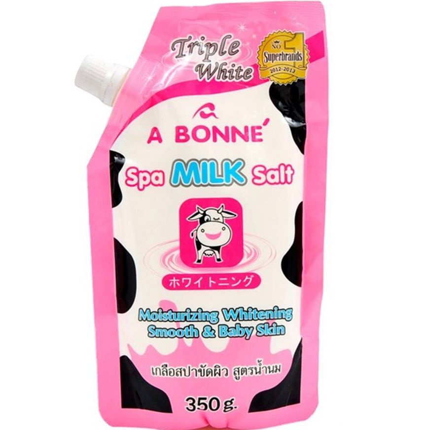 [chuẩn Thái] Sữa tắm muối hạt tẩy tế bào chết giảm mụn lưng  A Bonne Spa Milk Thái Lan 350g