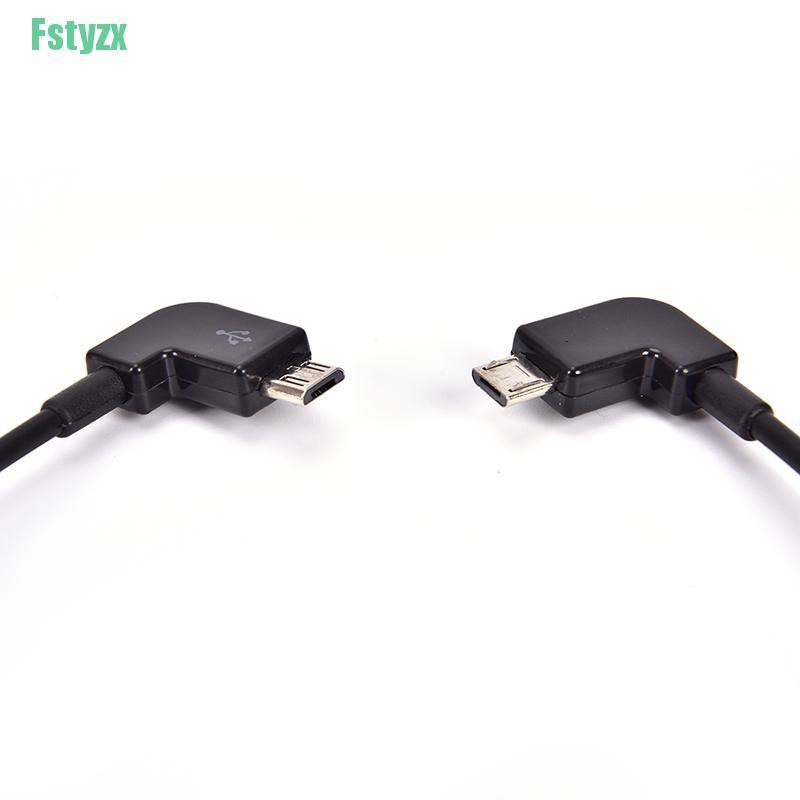 fstyzx 4&quot; Left Angle Micro USB to Type C OTG Cable for Portable Digital DAC Amplifier