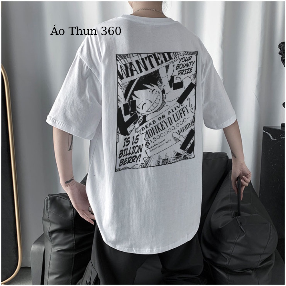 Áo phông nam nữ unisex tay lỡ #OnePiece Cực Ngầu form rộng oversize streetwear tee, áo thun tay lửng đủ size đến 80kg