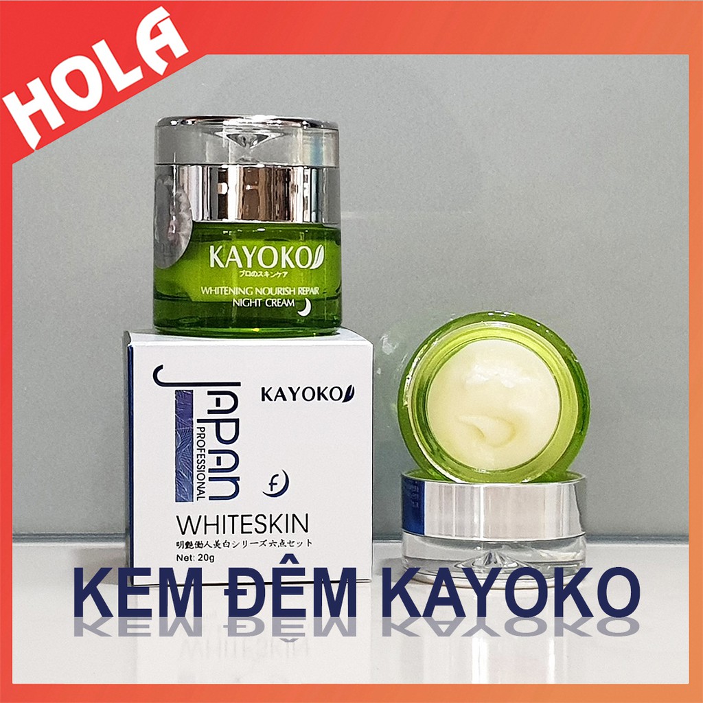 [CHÍNH HÃNG] Kem đêm Kayoko Xanh, chuyên làm mờ nám, tàn nhang và giúp tái tạo lại da, kem nám Nhật Bản, mỹ phẩm Kayoko.