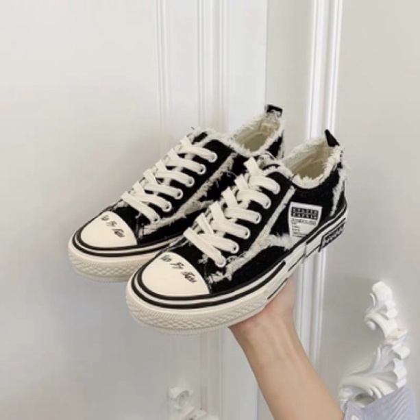 Giày sục nữ đẹp vải rách thế thao cao cấp full box, giày thể thao nữ ulzzang thiết kế đạp gót sành điệu, hiện đại M4 | BigBuy360 - bigbuy360.vn