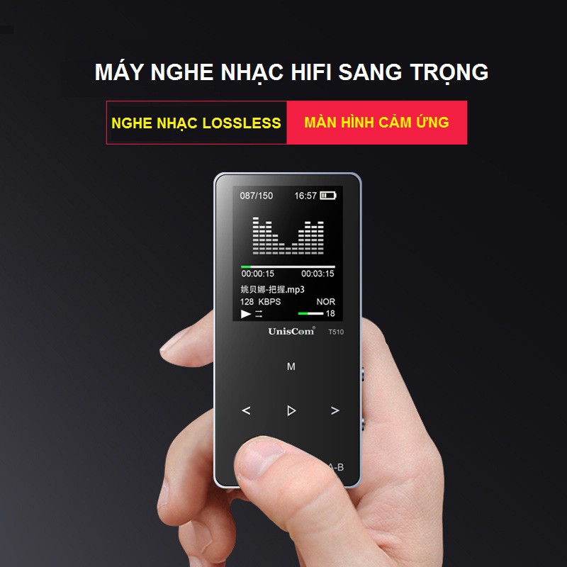 Máy Nghe Nhạc Mp3 Lossless Uniscom T510 8Gb