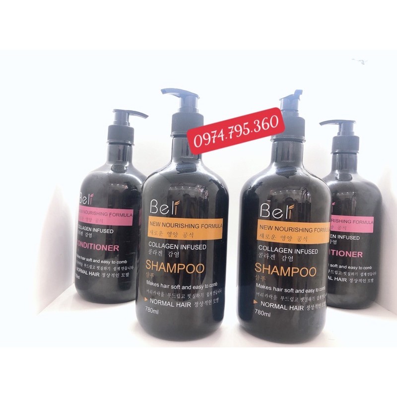 Cặp dầu gội xả Beli Collagen