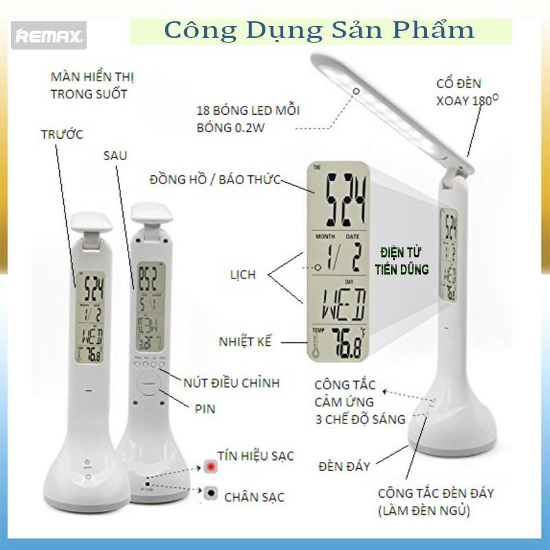 [HOT] ĐÈN HỌC LED ĐỂ BÀN CAO CẤP | ĐÈN HỌC ĐỂ BÀN ĐA NĂNG REMAX RT E185