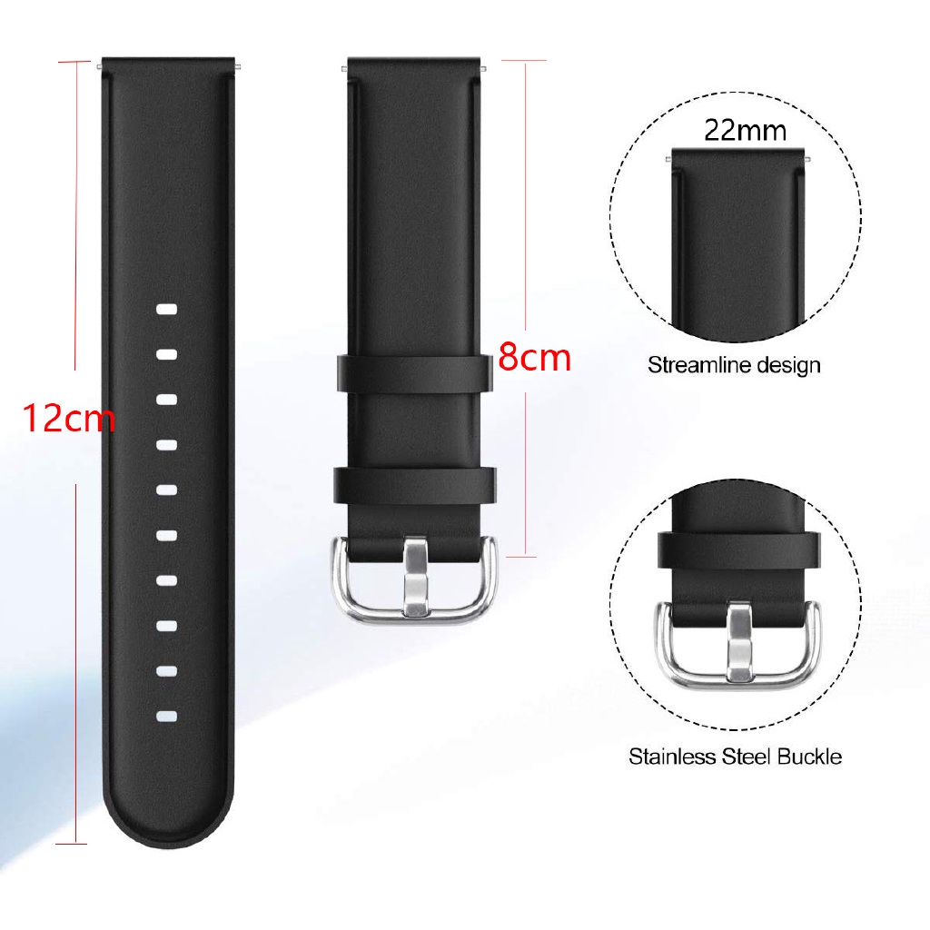 Calf Leather Band Strap for Huami Amazfit GTR 42mm 47mm GTR2 GTR 2e GTR 3 pro