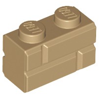 Gạch LEGO 1x2, Modified 1 x 2 with Masonry Profile - Gạch LEGO lẻ 98283