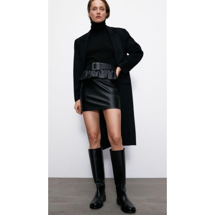 Chân váy Da Zara Authentic sz Xs, new 99%