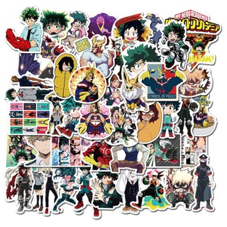 50 Miếng Dán Trang Trí Chống Thấm Nước Hình My Hero Academia