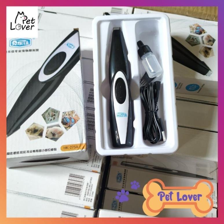Tông đơ cạo lông bàn chân cho chó mèo HK-275A, cạo bàn chân chó mèo, phụ kiện đầy đủ, máy êm, lỗi 1 đổi 1