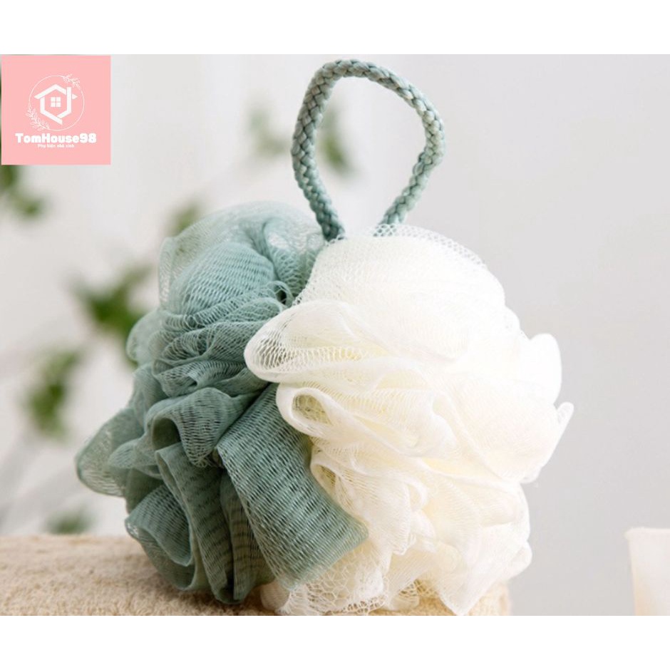 Bông Tắm Tròn Tạo Bọt, Sợi Vải Lưới Siêu Mềm Mại, Cao Cấp, An Toàn Cho Da