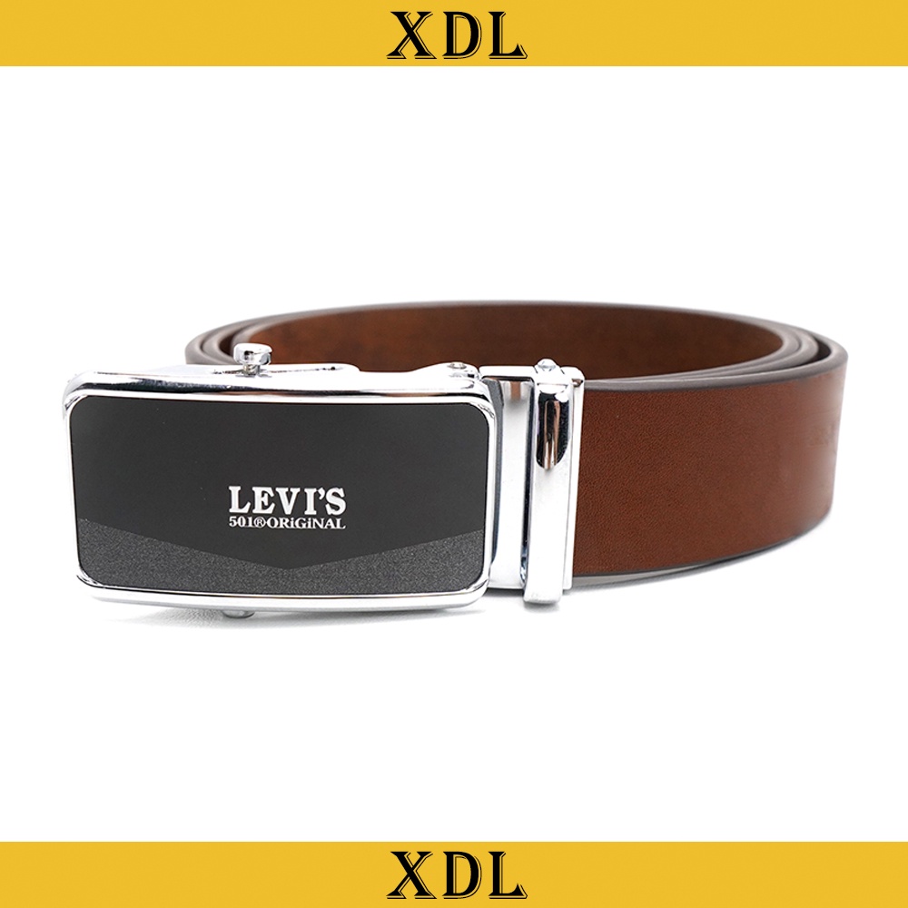 Thắt lưng nam da bò, dây lưng nam cao cấp mặt khóa lăn phủ kính sang trọng L4BT