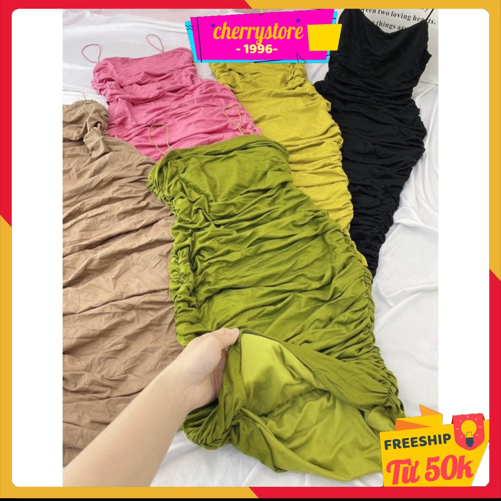 Đầm body nhúng dây bún ( hình thật video - ảnh trải sàn ) - Carotshop - cherrystore199