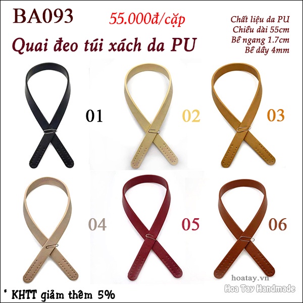 Quai đeo túi xách da PU BA093