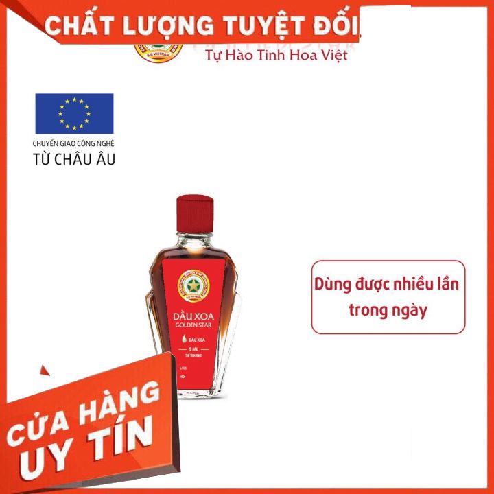 [Chính hãng] Dầu Xoa Golden Star Dầu Gió Giảm Cúm Nhức Đầu Sổ Mũi - Thương Hiệu Cao Sao Vàng Golden Star Tinh Hoa Việt