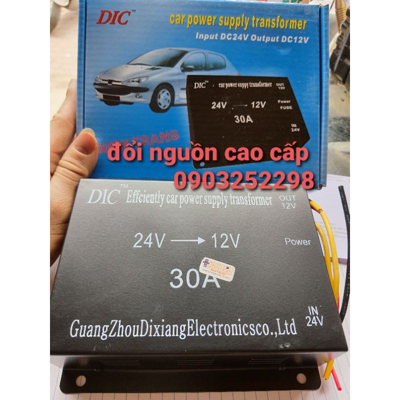 ĐỔI NGUỒN 24V sang 12V 30A CỠ LỚN HÀNG CHẤT LƯỢNG CAO
