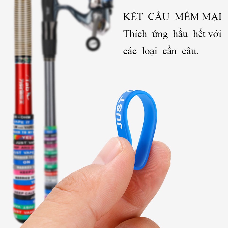 Combo Vòng Silocon Bọc Cán Cần, Vợt Cá, Chống Cần, Bảo Vệ Tay Cầm Cần Câu Cá Chống Trượt Trượt Cao Cấp PK-53