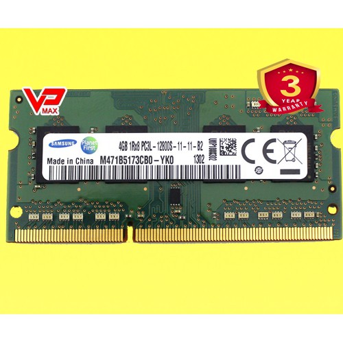 Ram Samsung _Kingston 4Gb PC3L 12800S buss 1600 mhz bh 3 năm