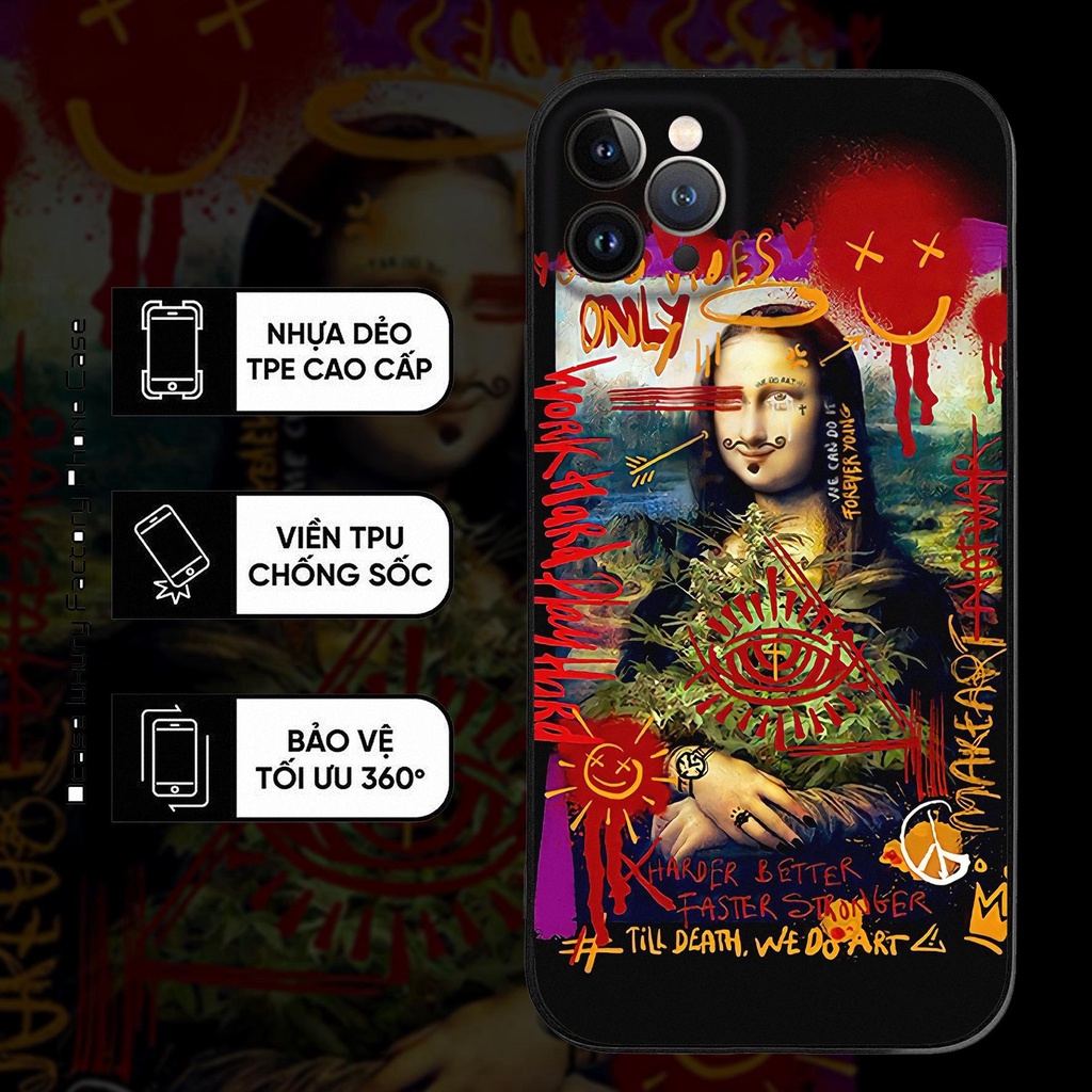 Ốp điện thoại CHO IPHONE HÌNH MONA LISA AR T5