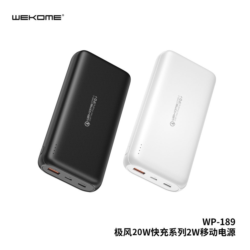 Sạc dự phòng WEKOME WP-187/WP-189 10000-20000 mAh tích hợp sạc nhanh PD20W