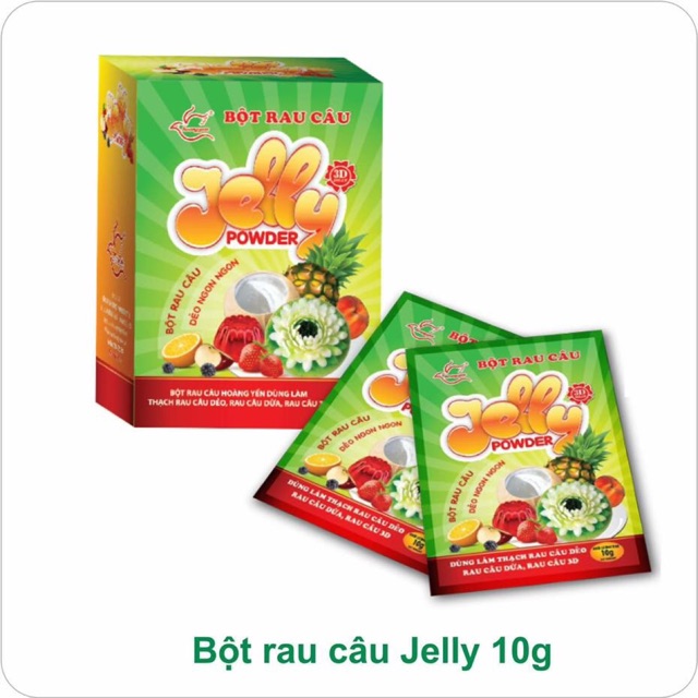 1 Hộp Bột Rau Câu Dẻo 3D Jelly Rovin 12 gói