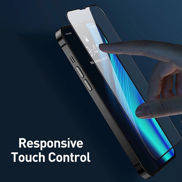 Kính cường lực bộ 2 miếng Full viền Baseus 0.3mm Full-screen and Full-glass Tempered Glass Film For l.P 13 2021