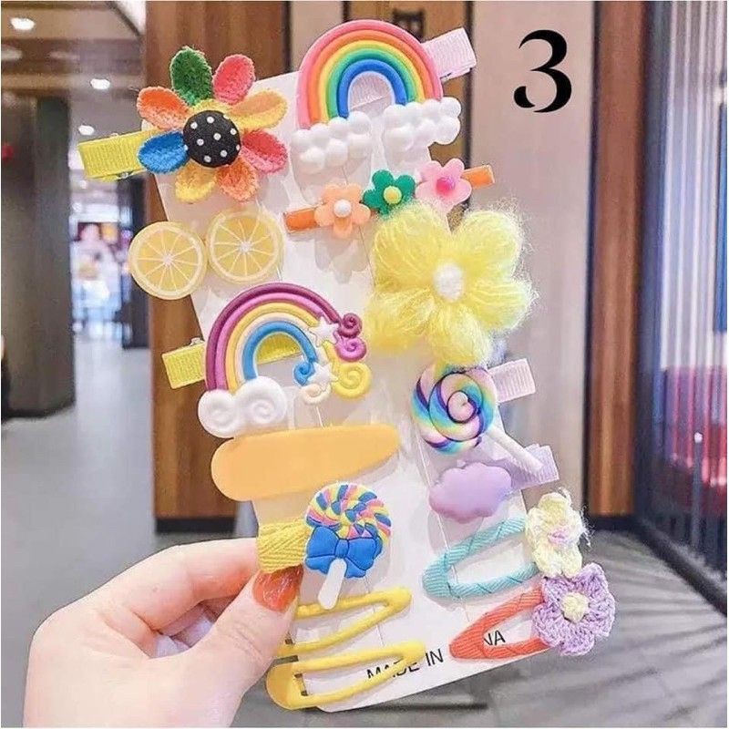 SET 14 KẸP TÓC NƠ nhiều mẫu đáng yêu, dễ thương phong cách Hàn Quốc cho bé