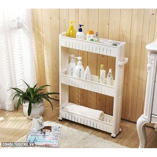 Kệ để đồ 3 tầng có bánh xe