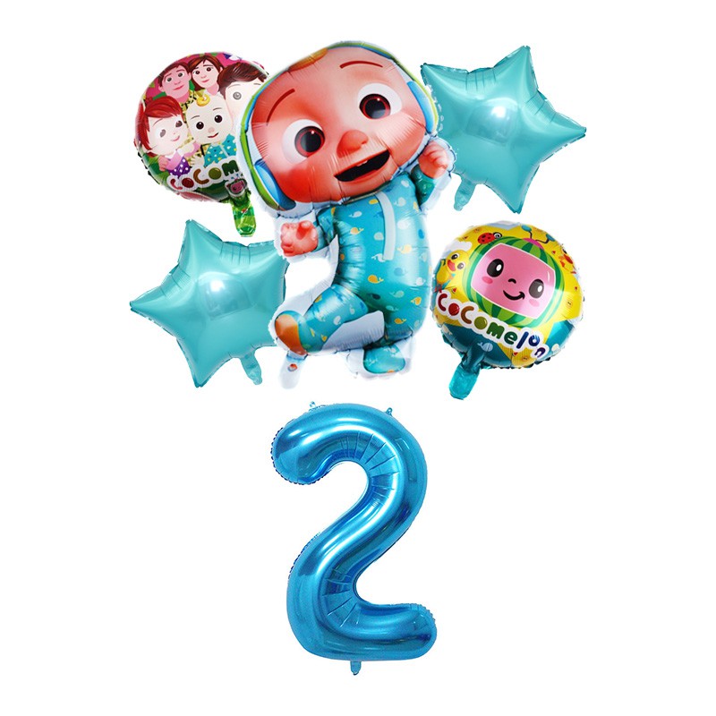 Set 6 Bong Bóng Lá Nhôm Trang Trí Tiệc Sinh Nhật Cho Bé